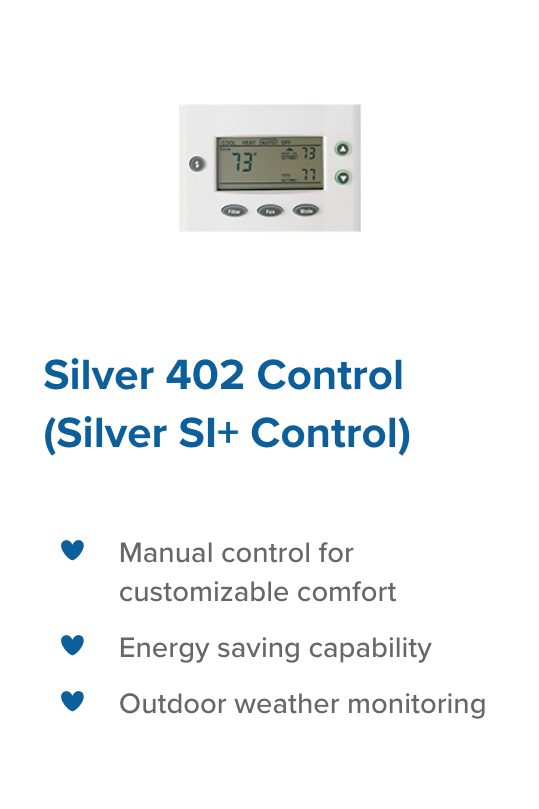 Silver 402 control legacy heating and cooling